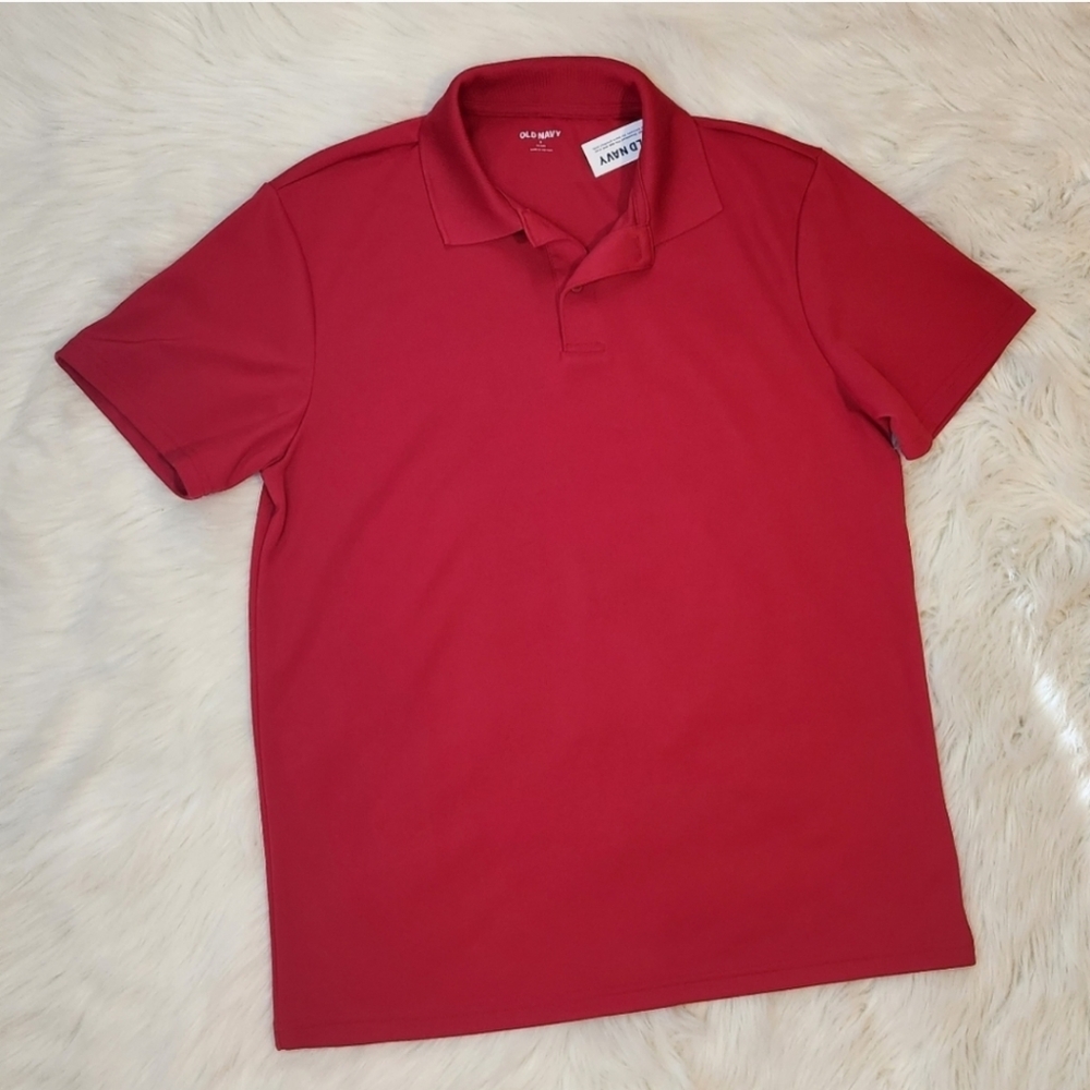 Mens Red Dry- Fit Polo (Medium) - Picture 1 of 5
